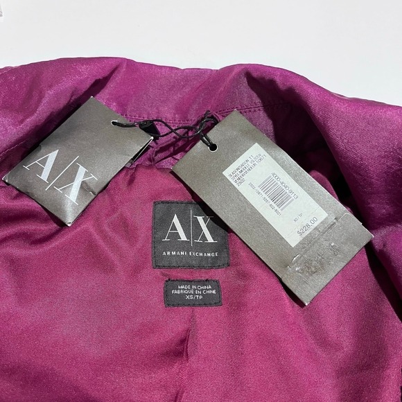 NWT: Armani Exchange Women's XS Purple Trench Coat (M526) - Picture 11 of 11